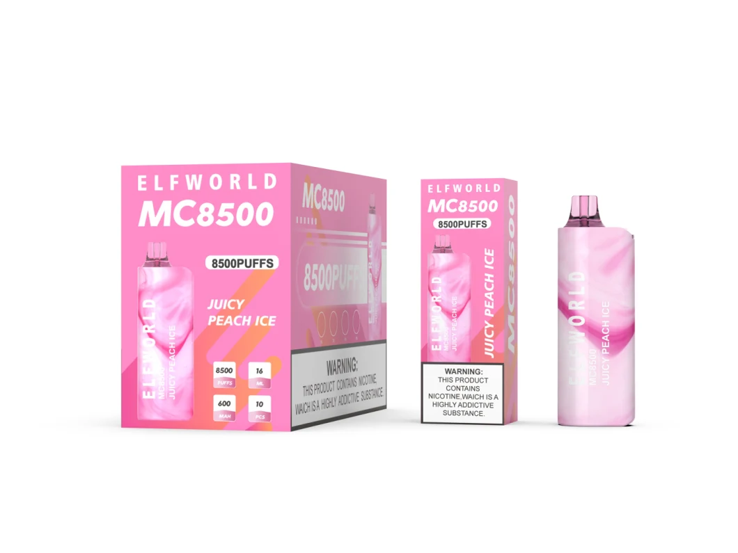 Wholesale Original Brand Elfworld Mc 8500 Puffs 9000 Puffs Disposable Vape Pen Electronic Cigarette Vapes Hot Selling in UK USA Best Taste and Nice Aromas